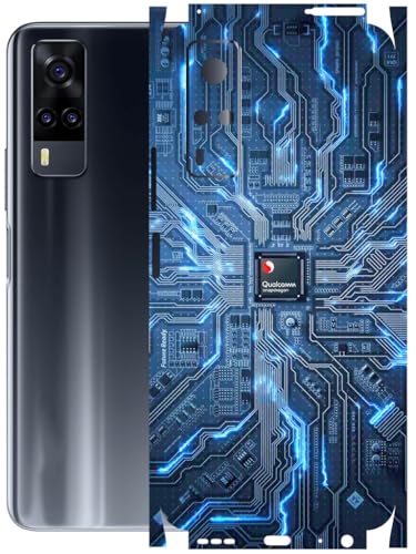 Image of AtOdds - Full Body Back Screen Guard Protector Film - Lamination Wrap Skin Sticker Compatible with VIVO Y31 | Scratchproof Matte Finish (Circuit)