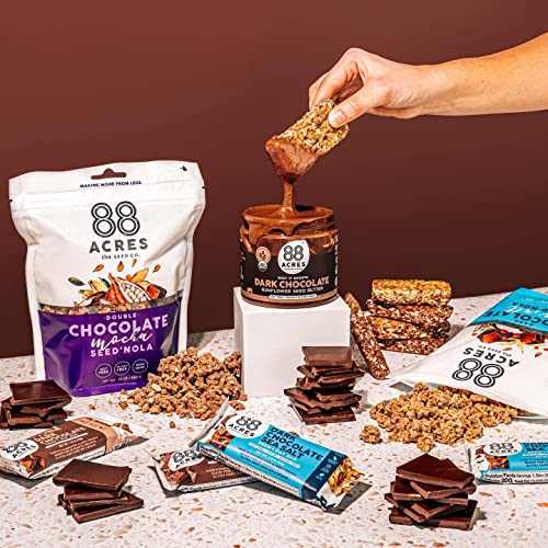 88 Acres Organic Sunflower Seed Butter | Dark Chocolate | Keto-Friendly, Vegan, Gluten Free, Dairy Free, Nut-Free Seed Butter Spread | 14 Oz | 2 Pack #TOP3