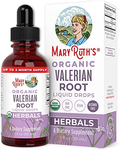 Valerian Root by MaryRuth's | 2 Month Supply | Sugar Free | USDA Organic Valerian Root Drops | Support Sleep, Calm, and Stress | Vegan | Non-GMO | Gluten Free | 60 Servings