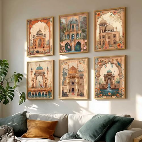 Image of kotart Traditional Madhubani Art Paintings with Frame for Home Decoration - Traditional Framed Painting for Living Room Bedroom Office Decor - Pichwai Wall Art Painting for Wall Decoration - (19X25 inch, B)