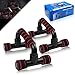 Flexiones,Push Up Bars,Flexiones Push up,Flexiones Pared,Manijas Soporte para Flexiones,Push up Bars de Brazo Entrenamiento,Rodilla Mat para Entrenamiento en Casa Ejercicios Fitness(Rojo Negro)