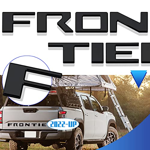 Tailgate Insert Letters Compatible for Frontier 2022 2023 3M Adhesive & 3D Raised Tailgate Decal Letters (Matte Black) by KINGBOO - Used condition - Image 6
