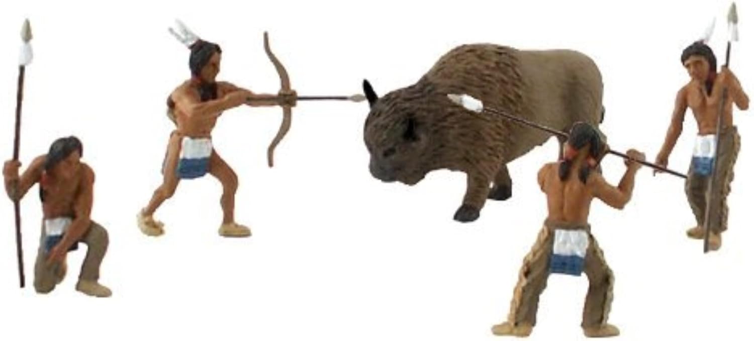 Scene-A-Rama Scene Setters Diorama Kit, Native American Hunt Mini-Figures