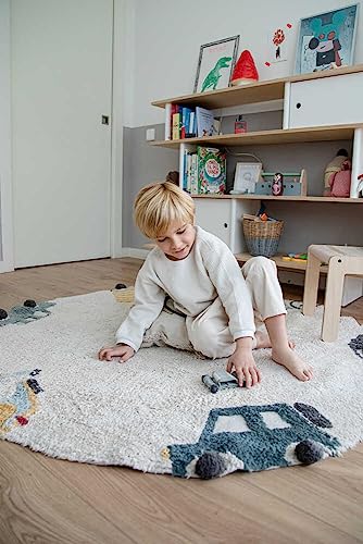 Tapis pour enfant lavable Lorena Canals Wheels en coton pour un entretien facile - 3