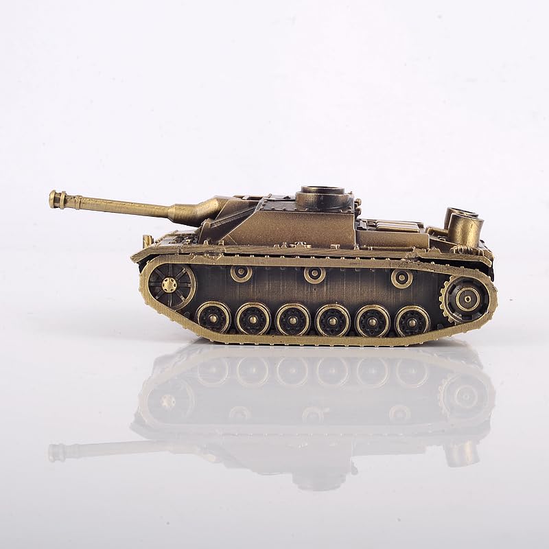 1:72 niemiecki Stug III Ausf.G szturmowy czołg z pistoletu szturmowego całkowicie metalowy model odlewany ciśnieniowo model wojskowy meble do ekspozycji (brązowy)
