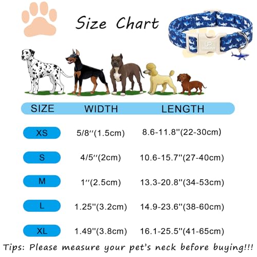 Image of Summer Dog Collar,Adjustable Cotton Shark Dog Collar with Shark Print, Cute Shark Charm Pendant and Quick Release Buckle, Soft Pet Collar for Small Medium Dogs Boys