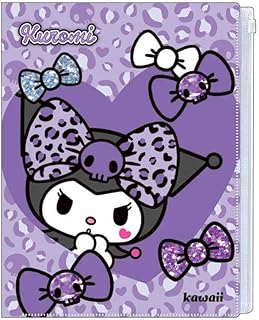 カミオジャパン クロミ A4ファスナー6ポケットクリアファイル 068475 ギャルアート ビッグリボン