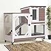 Gutinneen 2-Story Rabbit Hutch with Chew-Proof Ramp & Leak-Proof Trays - Indoor/Outdoor 39.3