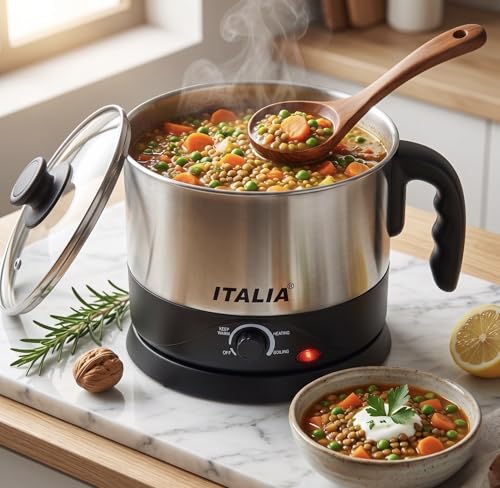 ITALIA Premium Electric 750W Multi Kettle 1.2L with Stainless