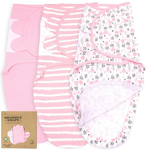 Image of Bublo Baby Organic Zipper Swaddle Sleep Sacks – 3-Pack Swaddles for Newborns 0-3 Months, Adjustable & Breathable Infant Sleep Sack, Easy Diaper Change Swaddling Blanket for Baby Girls & Boys