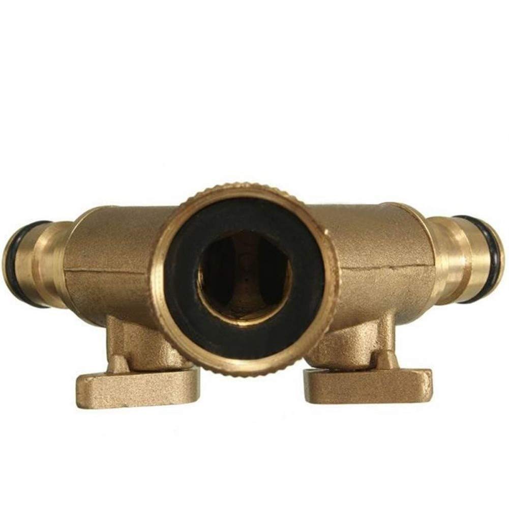Rubinetto per Tubo dell'Acqua in Ottone Connettore rapido con attrezzo per irrigazione da Giardinaggio Splitter a 2 Vie da 3/4 di Pollice