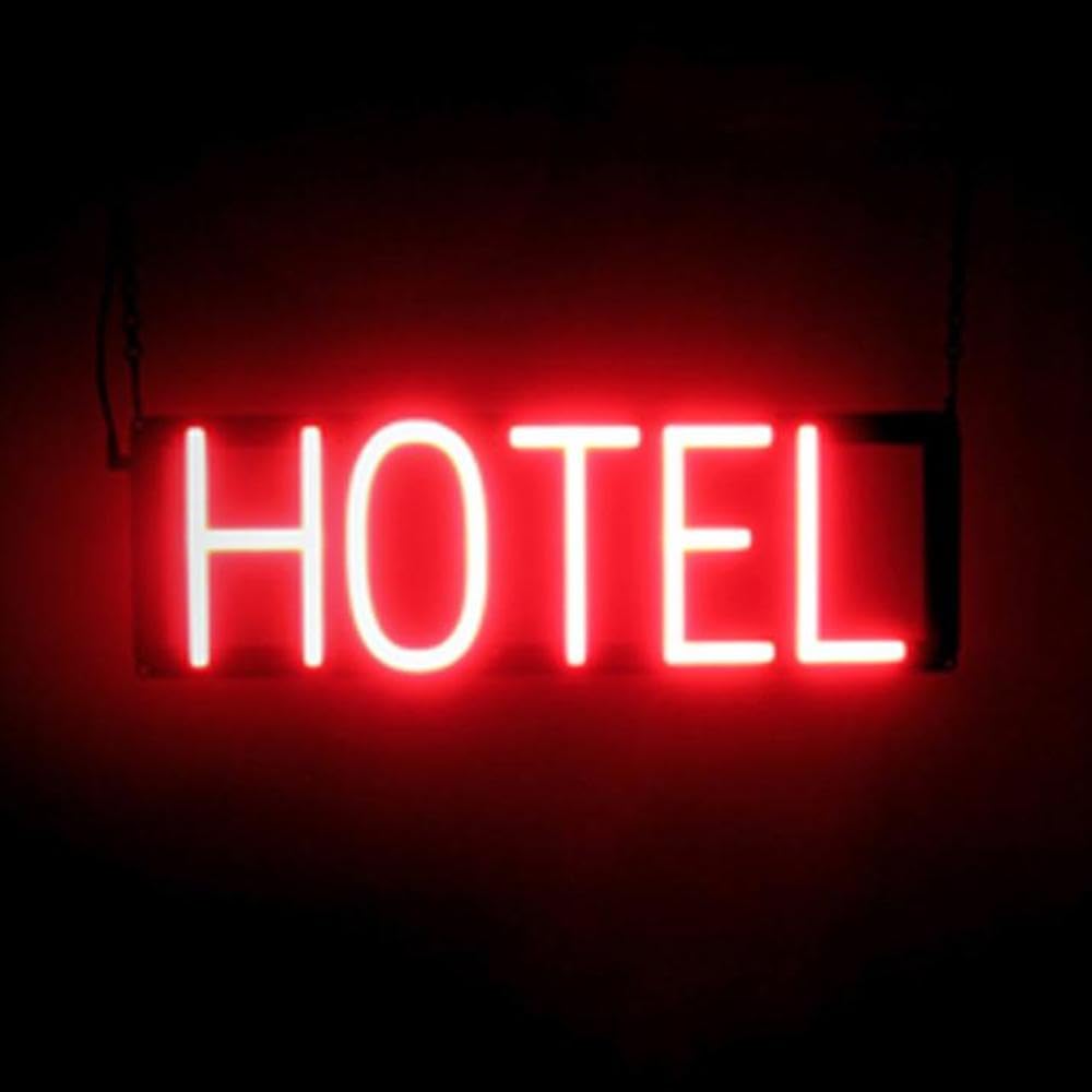 SpellBrite HOTEL Sign | Hospitality-Related Sign with Neon Look
