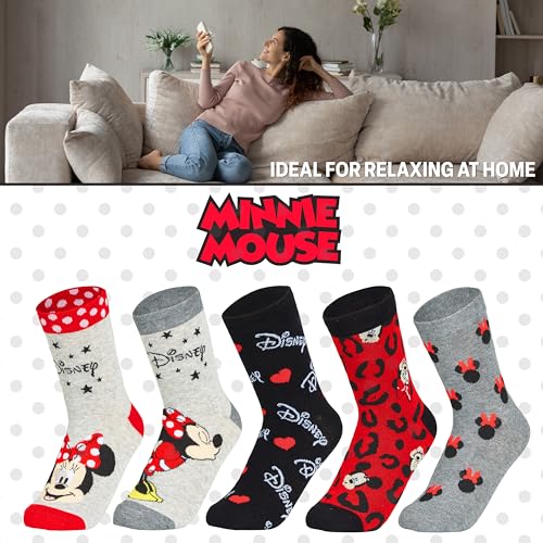 Image of Disney Stitch Socks Gifts for Women Teens, US Size 4-9, Baby Yoda Pack of 5 Fuzzy Casual Crew Socks for Home Sleep Winter