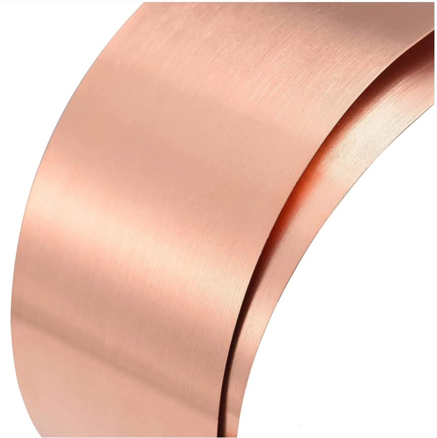 Pure Copper Sheet Roll, Copper Flashing General Use or Roofing Flashing Roll - DIY (24Ga 2" Width, 5FT)