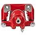 TRQ Rear Brake Caliper Set Painted Red Brackets Compatible with 2001-2003 Acura CL 1999-2008 TL 2003-2011 Honda Element