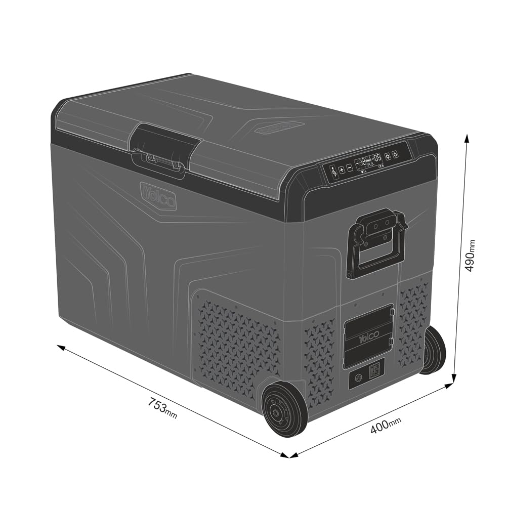 Yolco TCX60 Kompressor Kühlbox 50-60L - Dual Zone 12/24V & 100-240V