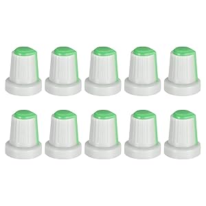 Amazon _ uxcell 6mmシャフト ホールノブ スピーカーエフェクトペダルアンプ用 グレーポテンショメーターノブ 10個 グリーン _ エフェクターノブ _ 楽器・音響機器