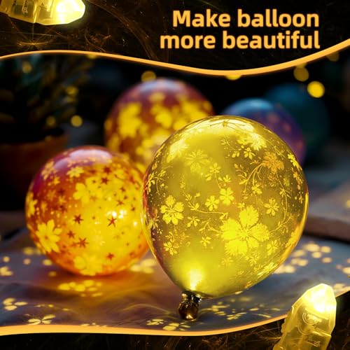 Image of LIHAO 30PCS Mini LED Lights, LED Balloon Light Up Balloons for Party Decorations, Party Lights for Paper Lanterns Birthday Party Wedding Bedroom Halloween Christmas Decoration - Warm White