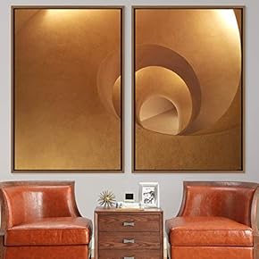 signwin 2 Piece Framed Canvas Wall Art Stairs...