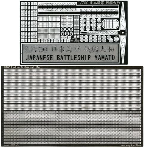 Pièces mécaniques Yamato 1/700 pour cuirassé japonais avec échelle et main courante