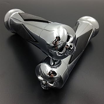 XKMT-1" 25mm Skull Diamon Grip Compatible with Shadow Magna Vtx 1300 1800 Goldwing Gl 1200 1500 [B00YWBQD3Q]