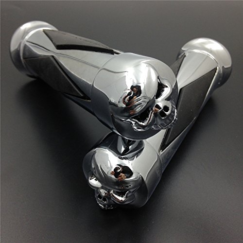 XKMT-1" 25mm Skull Diamon Grip Compatible with Shadow Magna Vtx 1300 1800 Goldwing Gl 1200 1500 [B00YWBQD3Q]