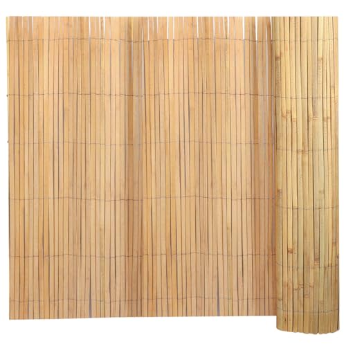4ft x 13ft Natural Bamboo Slat Screening Roll, Outside Bamboo Privacy Fencing, Privacy Screen Panels for Garden, Outdoor