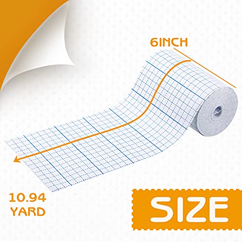 Image of Nuanchu 2 Rolls Non-Woven Cover Roll Stretch Tape 6 in X 10.94 Yard