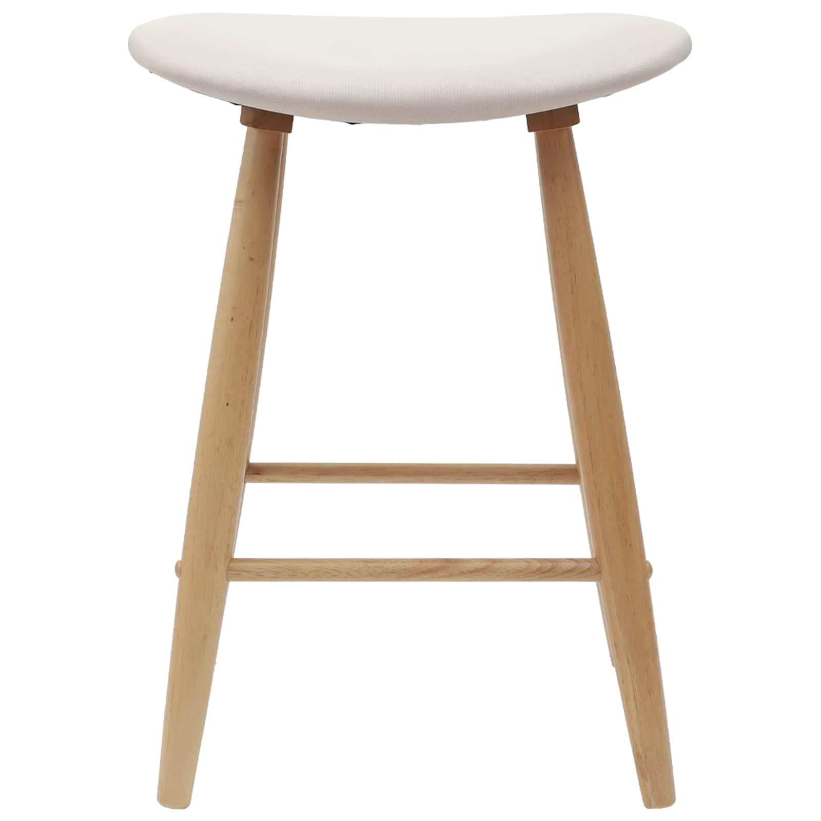 Set di 2 sedie da pranzo in legno massiccio naturale, 46 x 37 x