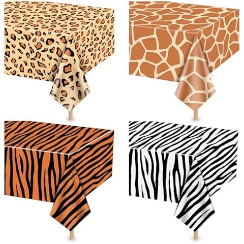 Jungle Animal Theme Table Cloths Set Cover