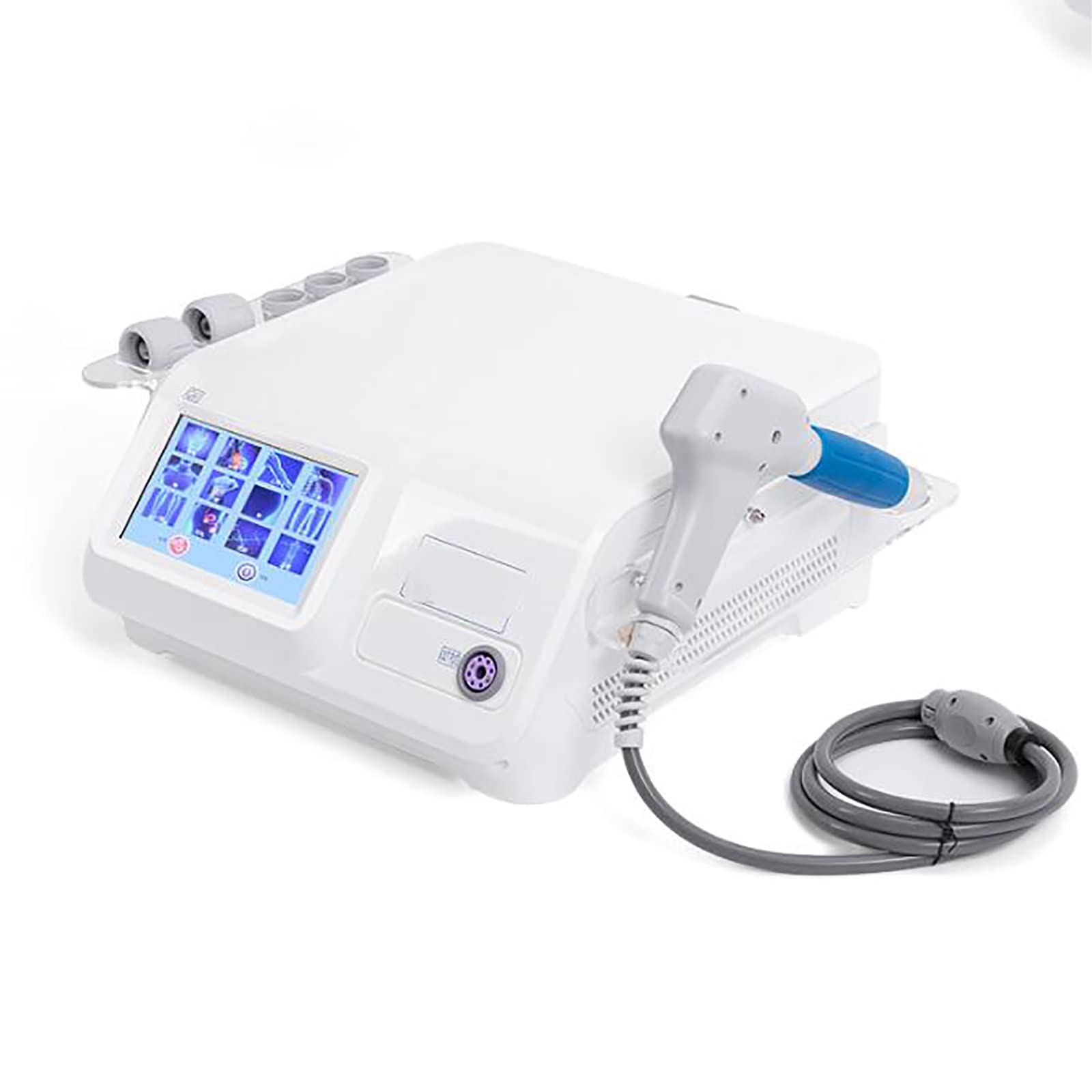 BATIVE Portable Shockwave Therapy Machine, Pneumatic Muscle Stimulation Massager, Smart Adjustment and TFT Touch Screen, 5 Working Heads and 12 Modes, for Relieve Back Pain