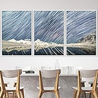 3 Piece Framed Canvas Wall Art Starry Sky Canvas Prints Home Artwork Decoration for Living Room,Bedroom - 16