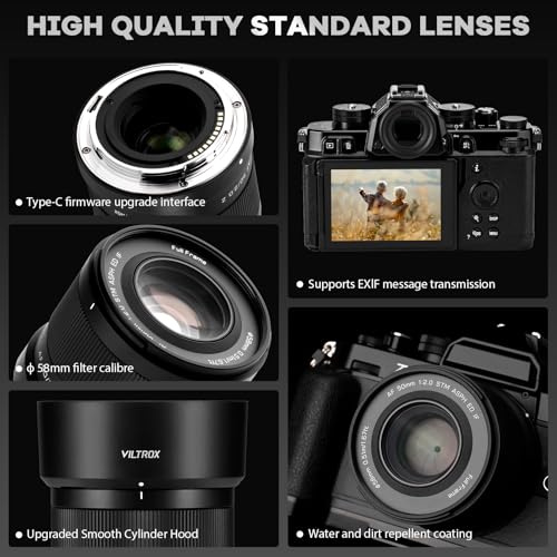 50mm F2.0 Full Frame Prime Lens for Nikon Z Mount | Fast AF, Large Aperture, Lightweight | Wide Angle Standard Prime Lens Compatible with Nikon Z8, Z9, Z6II, Z7II, Z5, Z50, ZF, Z30 Mirrorless Cameras