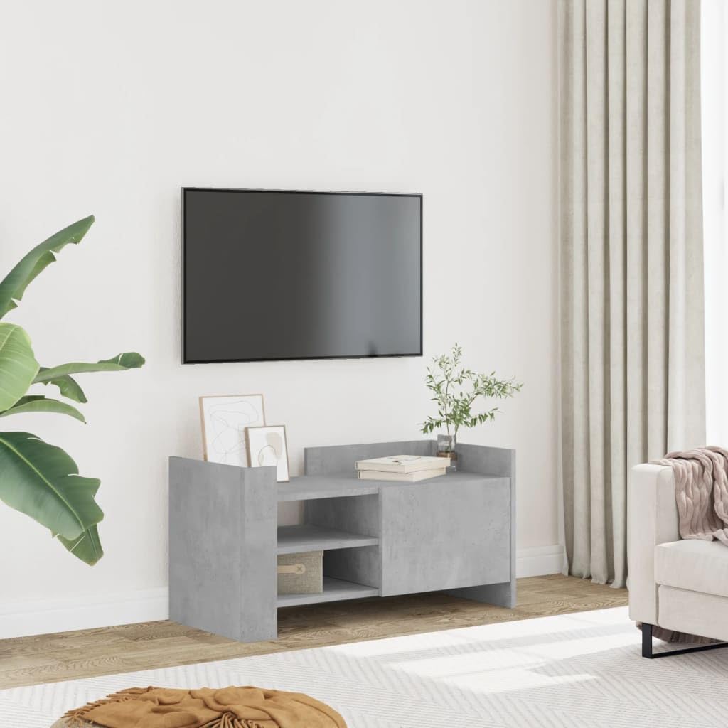 vidaXL Mobile per TV Grigio Cemento 80x35x40 cm Legno Multistrato, supporto TV, credenza TV, mobile HiFi, mobile porta TV, porta TV
