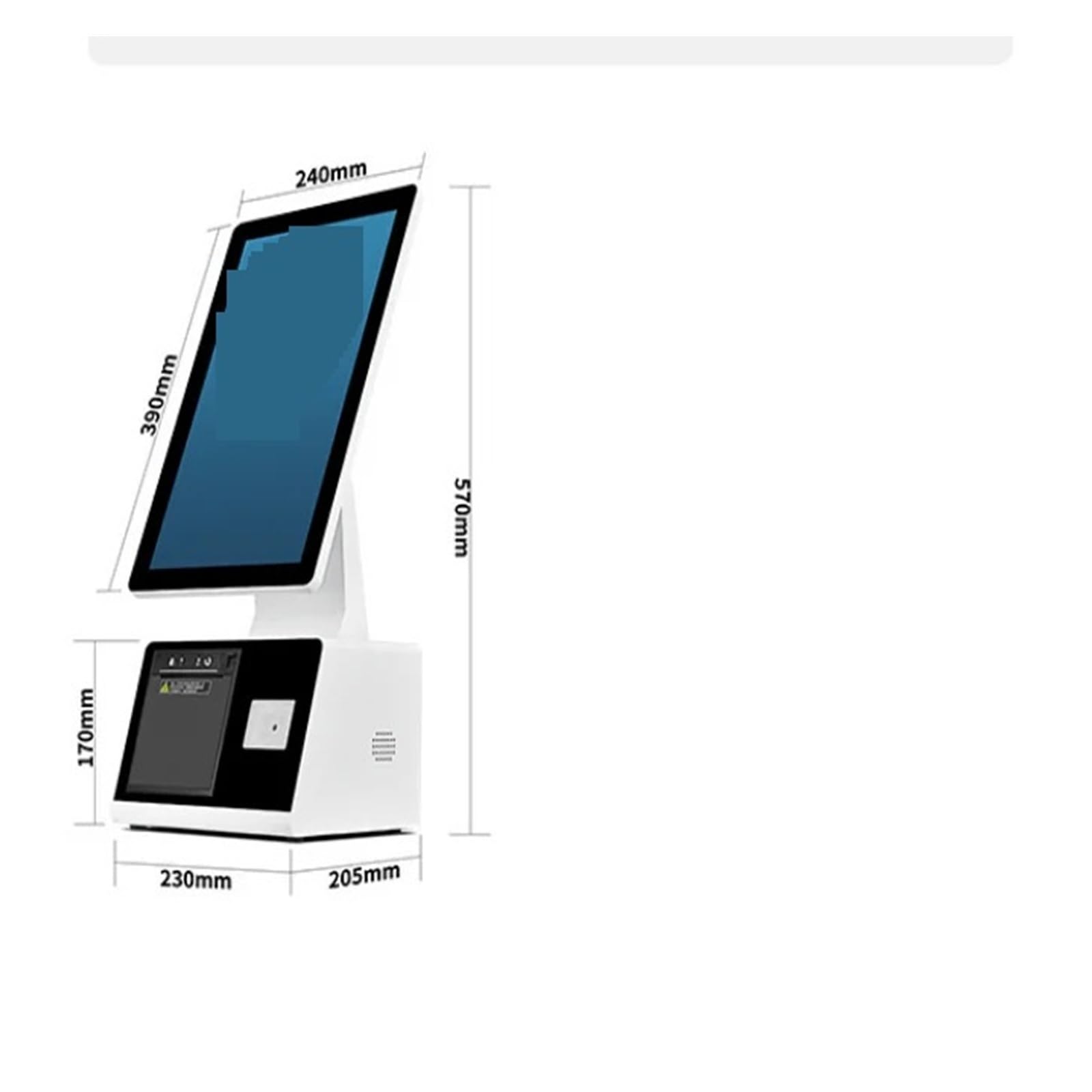 Registratori di cassa, Registratore di cassa con touch screen da 15,6 pollici Stampante 80 mm Scansione QR Ristorante Terminale ECR Desktop