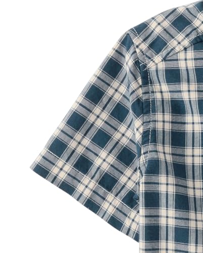 Image of The Children's Place Baby Boys' and Toddler Poplin Short Sleeve Button Down Shirt