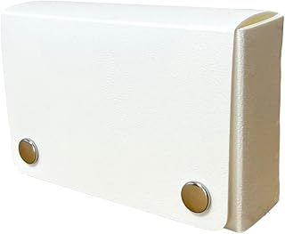 【しょうねん♪スリーブ対応】 シンプル コンパクト 玄人仕様 デッキケース 本革風シボエンボス加工 金属ボタン付き 持ち運び便利 日本製トレーディングカードケース しょうねん♪デッキケース (ホワイト)