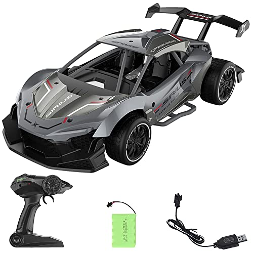 Coche Teledirigido, 1/14 RC Coche, 15KM/H 2.4GHz Camiones de Control Remoto Juguete 15min Tiempo de Juego, Regalo para Niños y Cover