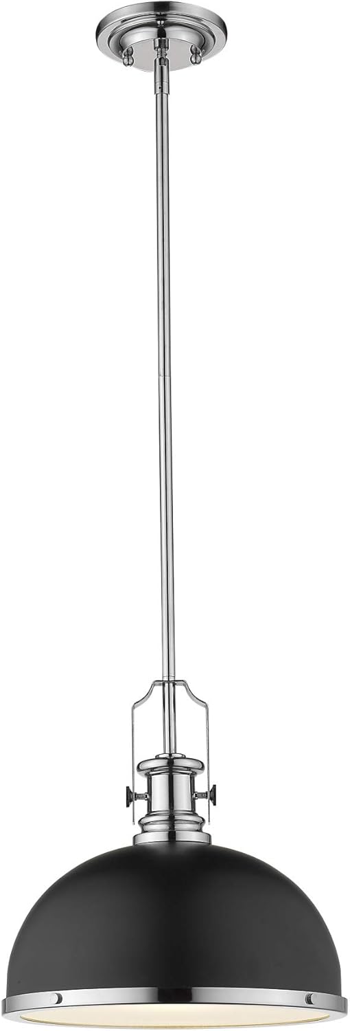 Z-Lite 1 Light Pendant 725P12-MB+CH