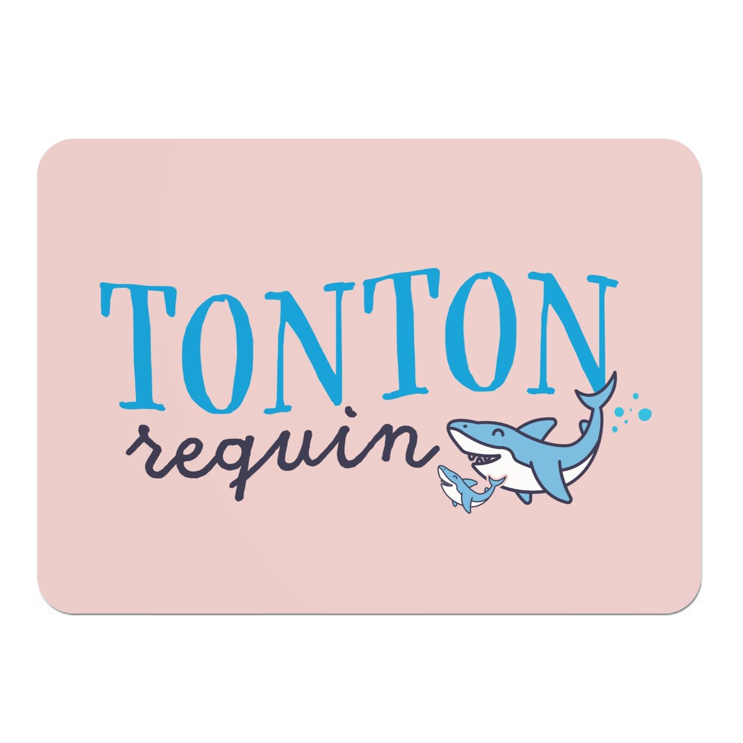 Sets de table rose Tonton Requin en liège : douceur des repas partagés