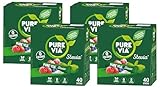 PURE VIA - Boîte 40 sticks - Stevia Poudre - Zéro Calorie (Lot de 4)
