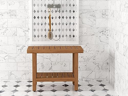 Image of AquaTeak Spa 24 inch Teak Shower Bench