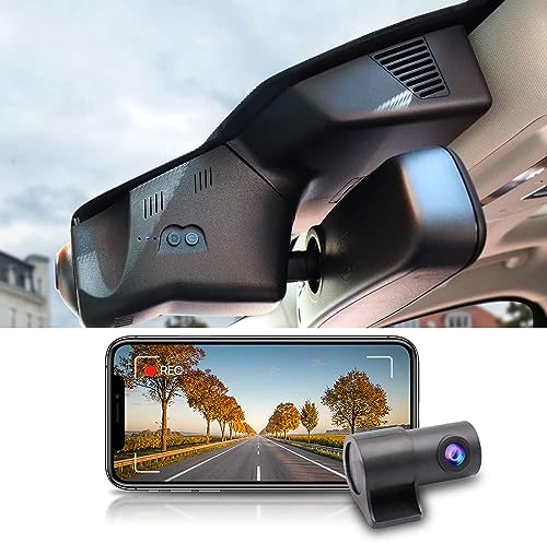 Fitcamx Front 4K+Rear 1080P Dash Cam Adapts for Land Rover Discovery Sport S SE HSE R-Dynamic 2015-2019 (Model 6053/L550), OEM Style, Dual HD Video WiFi, Loop Recording G-Sensor, Easy to Use, 128GB