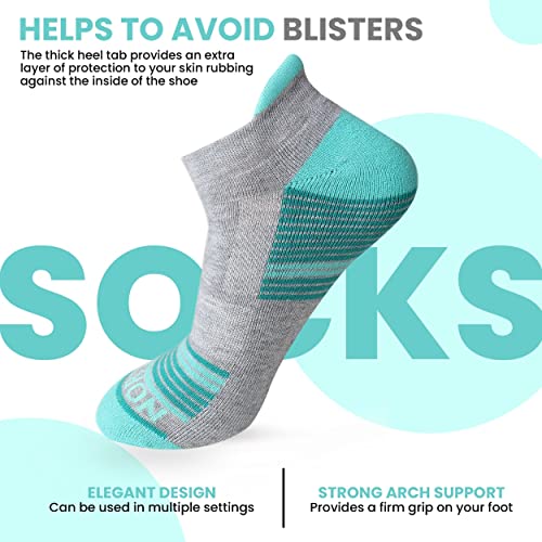 Image of Compression Ankle Socks for Men & Women - Stretch Fit, Cushioned Support & Breathable Comfort, Size 7-10