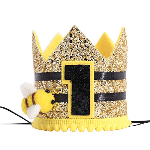 Little Bee 1st Birthday High Chair Banner - Bee Smash Cake, Yellow High Chair Banner, Sweet Birthday Party, Bee Day Theme, Bee Theme First Birthday Decorationï¼Œpicnic. (Bee Hat)