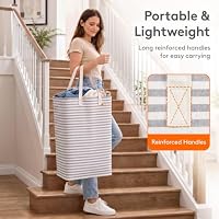 Lifewit 80L Large Laundry Baskets, Laundry Hampers Bags, 2 Pack, Grey — image 7