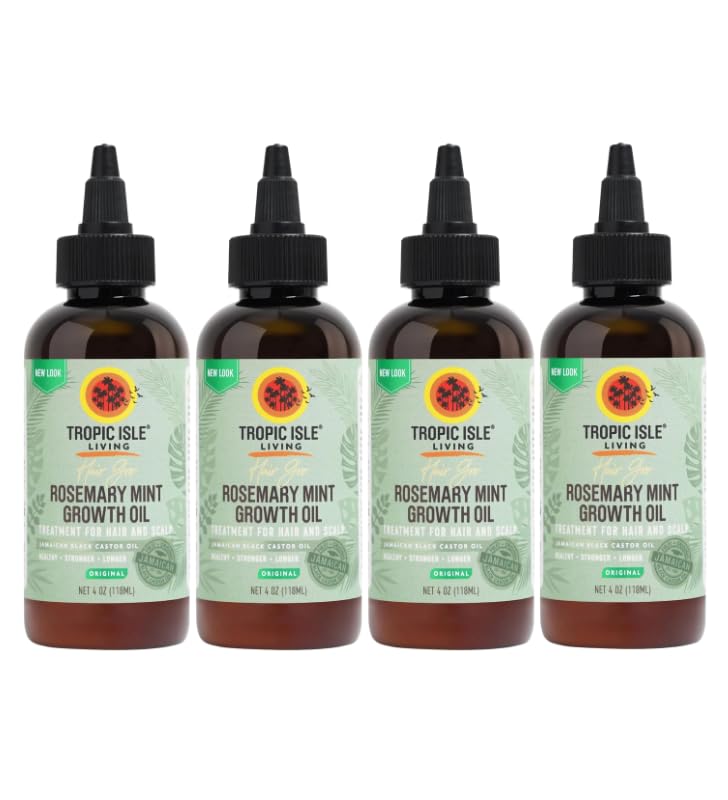 4x Hair Gro Rosemary Mint Growth Oil – 4oz – Nourishing Scalp for and Strength – Gift Set (4 Items)