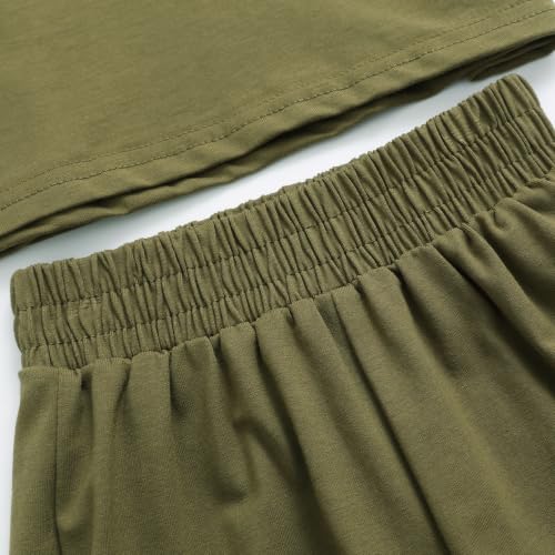 Image of 4 Piece Baby Boys' Clothing Sets Toddler Summer Outfits | Cotton Cute Baby Boy Summer Clothes, Short Sleeve Toddler T Shirts & Elastic Short Sets for Infant