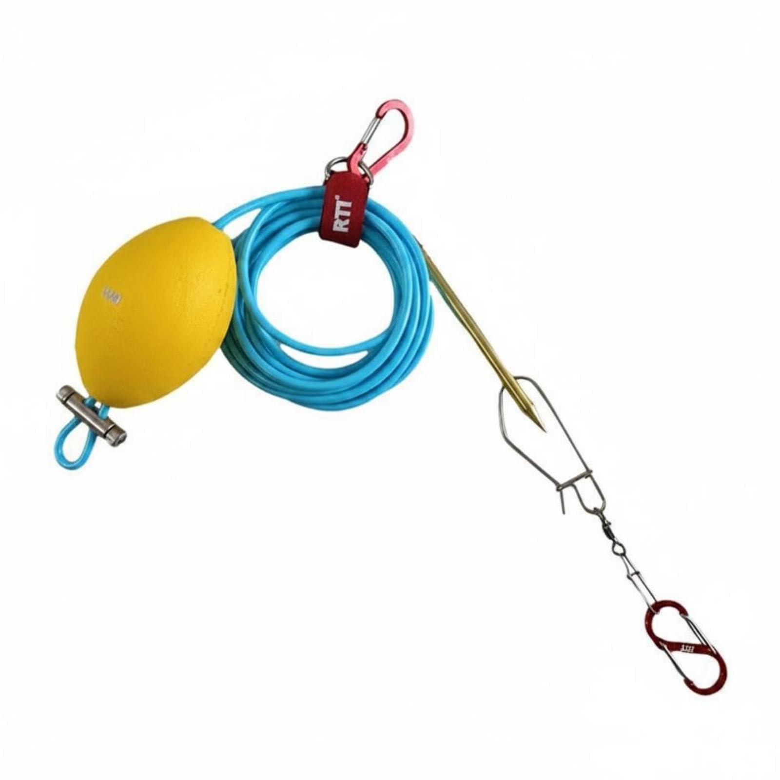 CALANDIS Fish Lock Snap Stringer Portable Live Fish Stringer Easy to Carry Angling Gear 7M Blue Fiber Rope-picture-12