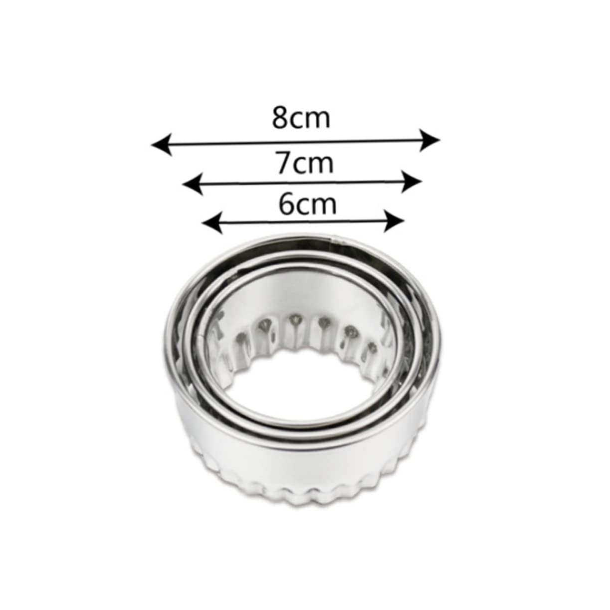 CONGARTENO Pastry Dough Press Stainless Steel Dumpling Wrapper Cutter Wave Edge Compact Design